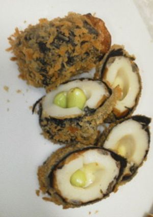 お弁当*ちくわの枝豆チーズのり巻きフライ-レシピのメイン写真