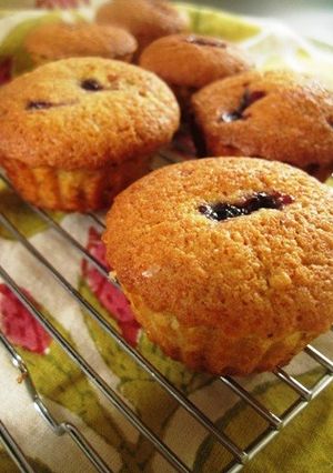 ブルーベリージャムのカップケーキ-レシピのメイン写真