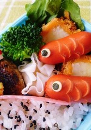 キャラ弁**こいのぼりウインナー-レシピのメイン写真