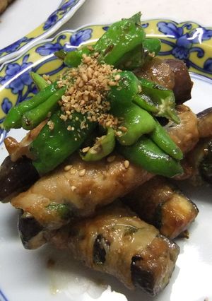 豚肉の茄子と大葉の生姜味噌巻き～塩麹～-レシピのメイン写真