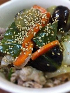 夏野菜!ナスとピーマンの甘味噌炒め-レシピのメイン写真