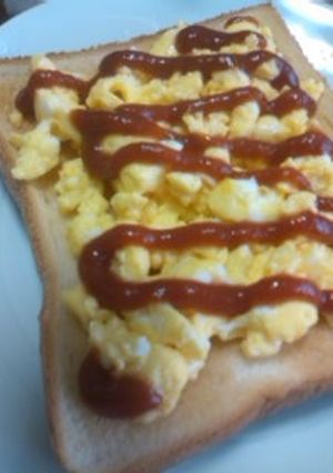 レンジで楽チン！ふわふわ卵トースト-レシピのメイン写真