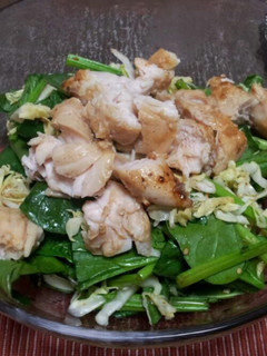 鳥ささみの塩麹付けとほうれん草サラダ-レシピのメイン写真