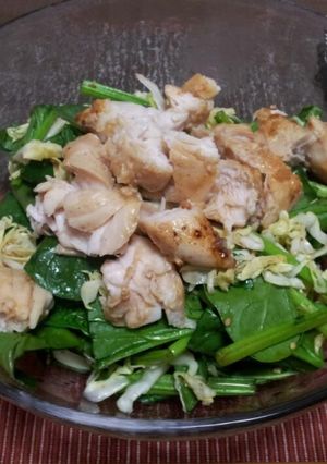 鳥ささみの塩麹付けとほうれん草サラダ-レシピのメイン写真