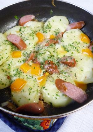 フライパンのまま♪２種チーズのポテト焼き-レシピのメイン写真
