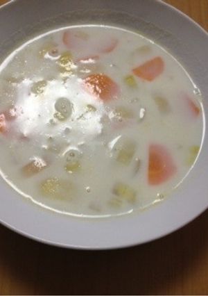 野菜だけでクラムチャウダー風スープ-レシピのメイン写真