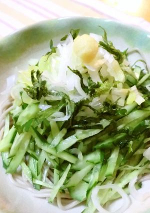 きゅうりたっぷり蕎麦-レシピのメイン写真