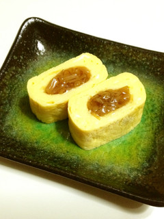 なめ茸のっけ♪卵焼き-レシピのメイン写真