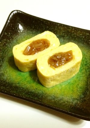 なめ茸のっけ♪卵焼き-レシピのメイン写真
