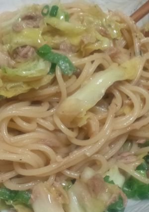 簡単！キャベツとツナとアンチョビパスタ-レシピのメイン写真