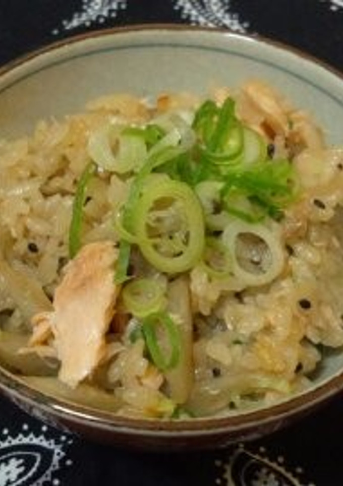 鮭とごぼうの炊き込みご飯-レシピのメイン写真