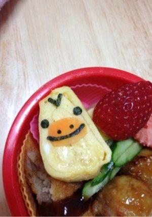 ☆キャラ弁☆簡単キイロイトリの卵焼き-レシピのメイン写真