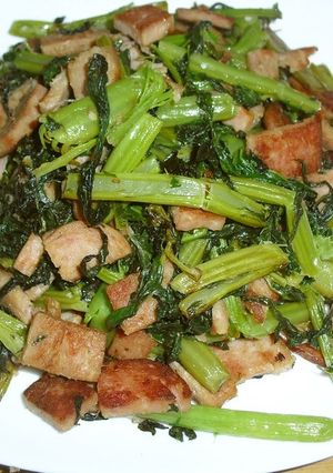 大根菜とポークの炒め物-レシピのメイン写真