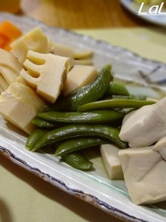 筍と高野豆腐とスナップえんどうの煮物-レシピのメイン写真