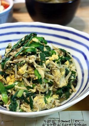 炒めるだけ!「えのきとニラの中華風炒め」-レシピのメイン写真