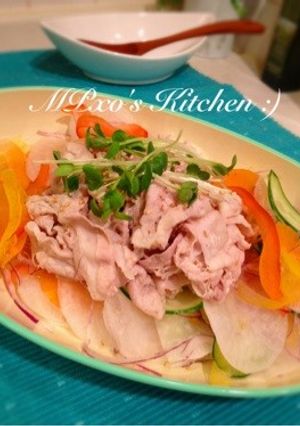 シャッキシャキ野菜＊塩麹冷しゃぶサラダ♪-レシピのメイン写真