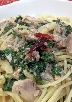 鯖缶とパセリのスパ-レシピのメイン写真