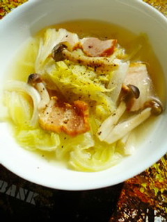 白菜ベーコンきのこの旨味♪つけパスタ-レシピのメイン写真