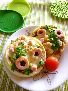 田楽味噌×魚ニソ×貝割れのトースト-レシピのメイン写真