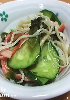 カニかま＆胡瓜とワカメの酢の物-レシピのメイン写真