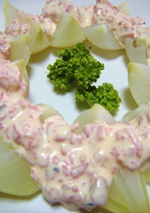 新玉ねぎで❤ピンク❤の薬味ソースかけ♪-レシピのメイン写真