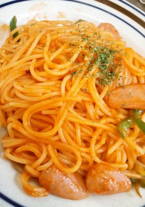 調味料2つ行程3つ簡単ナポリタンランチに-レシピのメイン写真