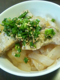 柚胡椒とゴマの甘辛豚丼-レシピのメイン写真