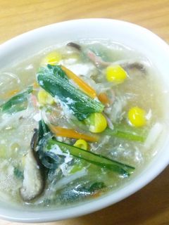 春雨と野菜の中華卵白スープ♪-レシピのメイン写真