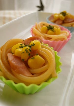 お弁当に☆レンジで簡単パスタ-レシピのメイン写真