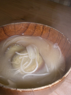 なすと玉ねぎのそうめんみそ汁-レシピのメイン写真