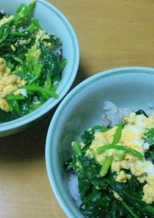 そうめんつゆで作る簡単ほうれんそう丼-レシピのメイン写真