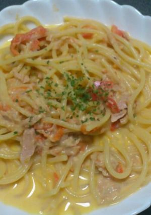 トマトとツナのクリームパスタ-レシピのメイン写真