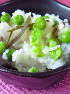 グリンピースご飯が大好物になりました-レシピのメイン写真