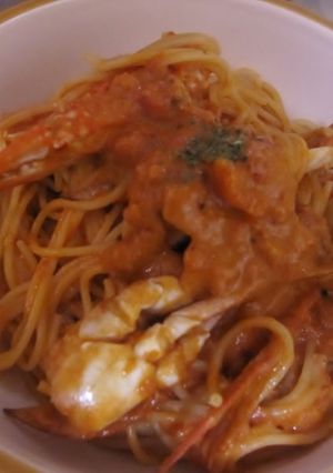 カニのトマトクリームパスタ-レシピのメイン写真