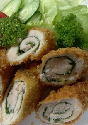鶏むね肉で大葉をクルクル巻いたフライ-レシピのメイン写真