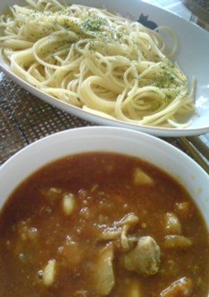 簡単☆塩麹で野菜たっぷりトマトスープスパ-レシピのメイン写真