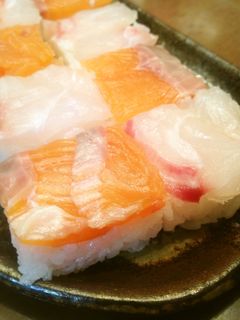 鯛とサーモンの押し寿司-レシピのメイン写真