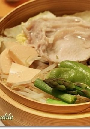 塩麹漬け豚と春野菜蒸し-レシピのメイン写真