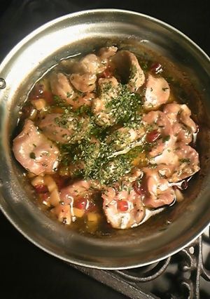 塩麹漬け砂肝のオイル煮（アヒージョ）-レシピのメイン写真