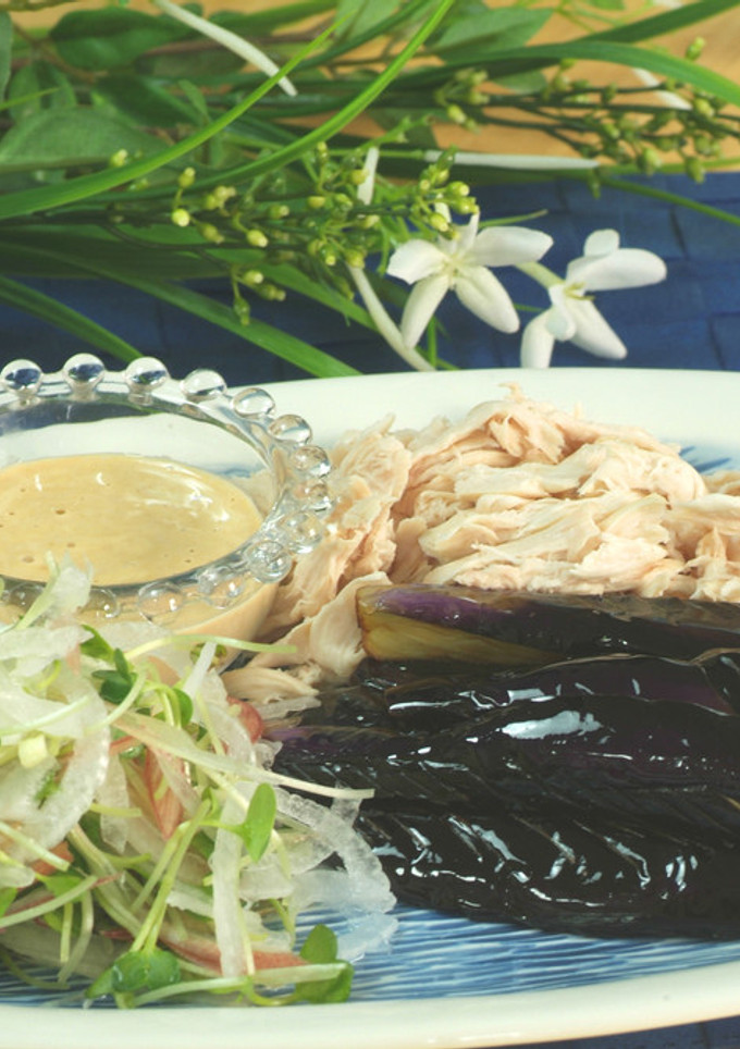 揚げなすと鶏ささみのサラダ-レシピのメイン写真