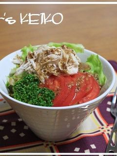 【農家のレシピ】ささみとレタスのサラダ-レシピのメイン写真