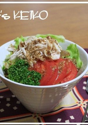 【農家のレシピ】ささみとレタスのサラダ-レシピのメイン写真