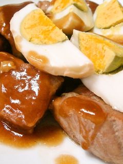 豚バラ肉とゆで玉子の煮物-レシピのメイン写真