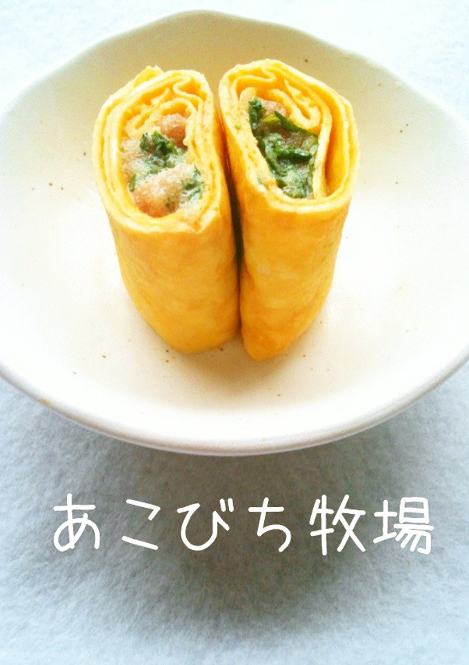 しそと明太子の卵巻き♫-レシピのメイン写真
