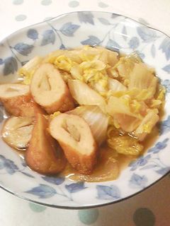 麺つゆで簡単!白菜とごぼう天の炊いたん♬-レシピのメイン写真