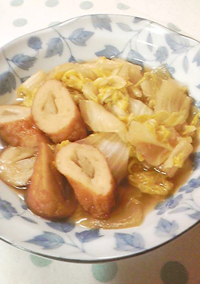 麺つゆで簡単！白菜とごぼう天の炊いたん♬-レシピのメイン写真