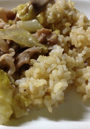 塩麹で簡単、春キャベツと豚肉の餡かけ丼-レシピのメイン写真