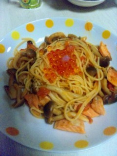サーモン親子のトマトパスタ-レシピのメイン写真