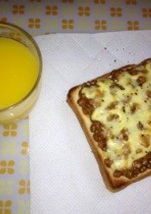 納豆トースト-レシピのメイン写真