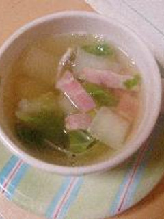 白菜ベーコンスープ-レシピのメイン写真